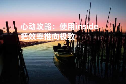 心动攻略:使用inside把效率推向极致
