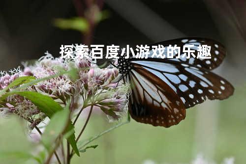 探索百度小游戏的乐趣