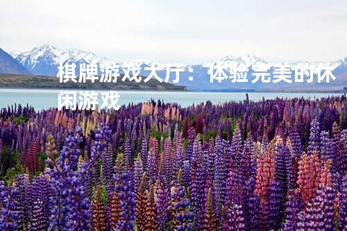 棋牌游戏大厅:体验完美的休闲游戏