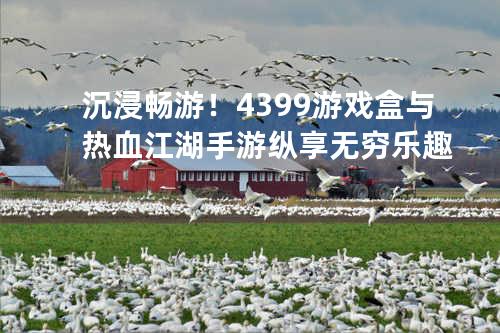 沉浸畅游!4399游戏盒与热血江湖手游纵享无穷乐趣