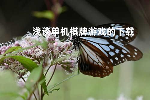 浅谈单机棋牌游戏的下载